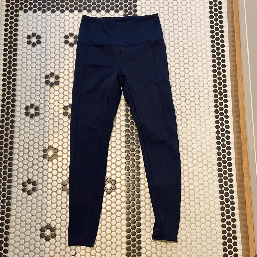 Navy blue spider leggings small